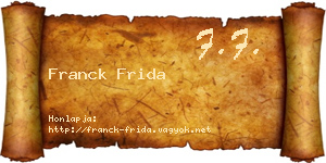 Franck Frida névjegykártya